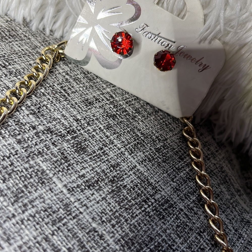 Ruby necklace set - Picture 4 of 6